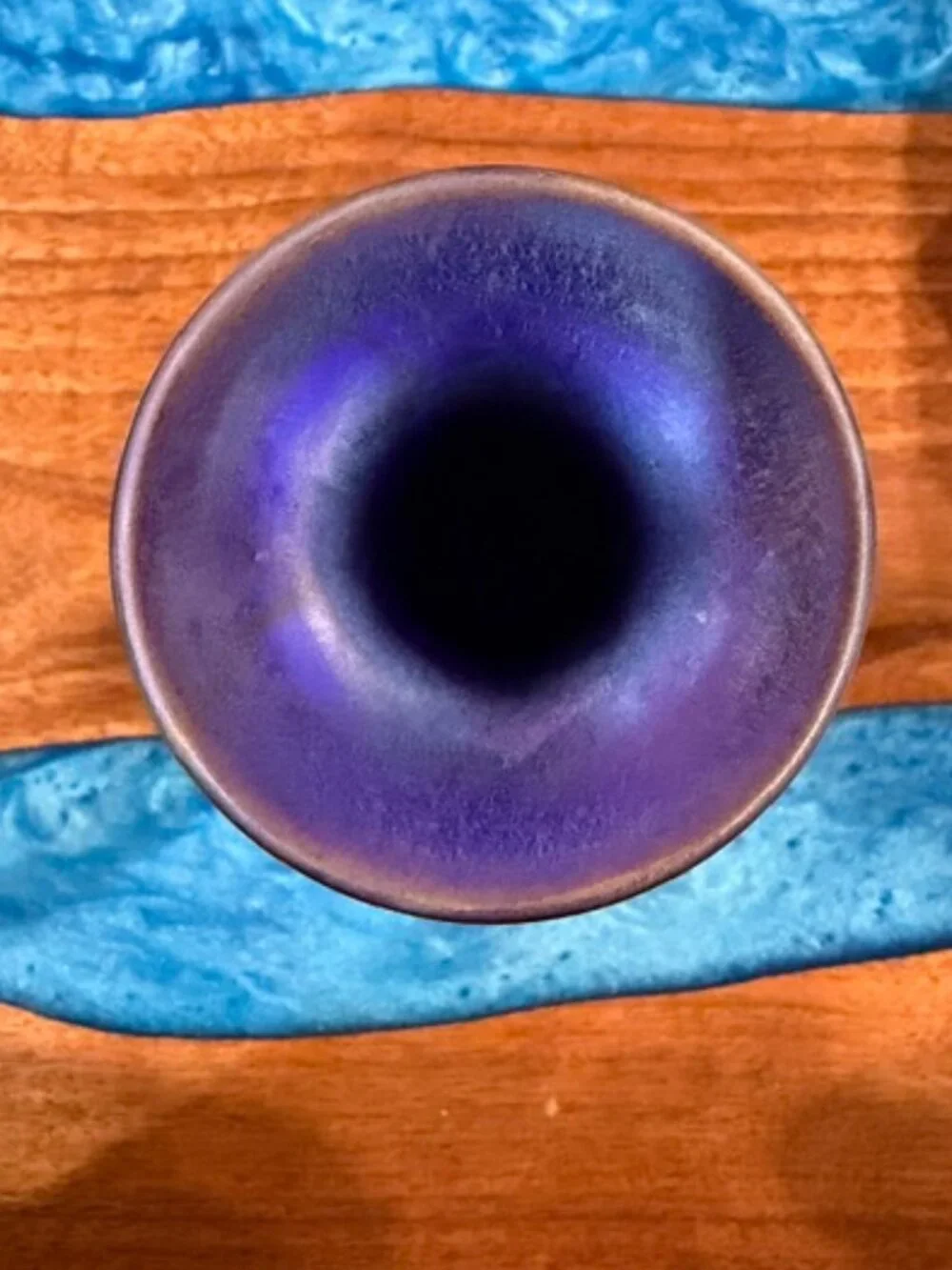 Steven Correia Cobalt Blue Iridescent Pulled Feather 6 1/4